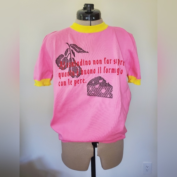 Cormio Pear Wisdom Knit Tee Shirt L NWT - Picture 2 of 4